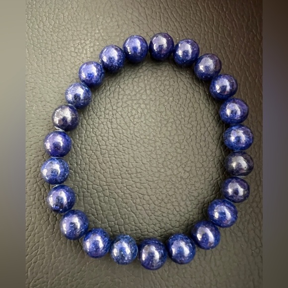 ❤️ Lapis Lazuli Semi-Precious Stone Bracelet 8mm - Picture 1 of 5